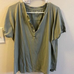 Duluth Trading Co Sage Henley Shirt